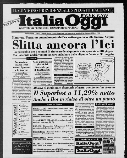 Italia oggi : quotidiano di economia finanza e politica